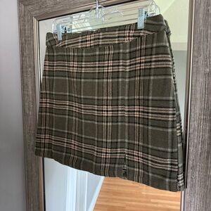 Tinseltown | Hunter Green / Cream Mini Skirt